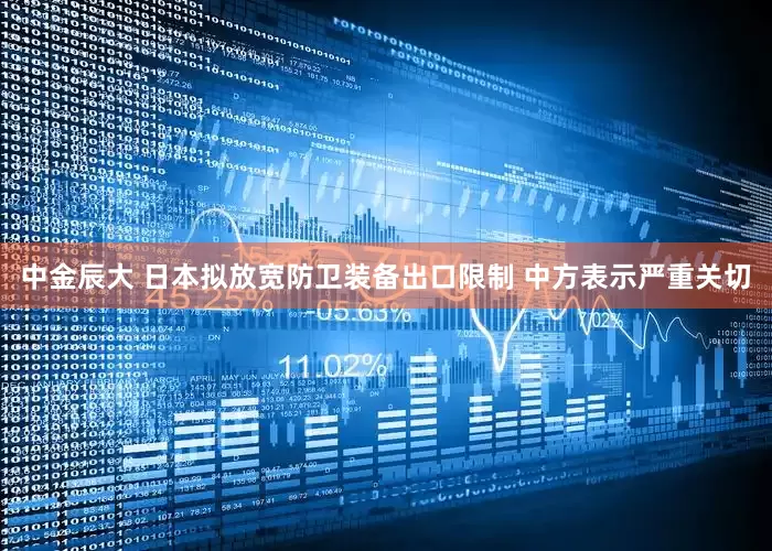 中金辰大 日本拟放宽防卫装备出口限制 中方表示严重关切